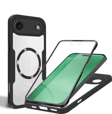 Image de Coque en acrylique et TPU 360 degrés pour Apple iPhone 17 Air MagSafe Ring, noir