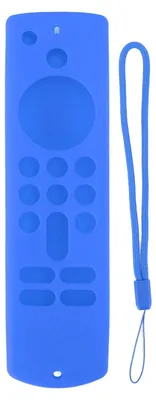 Image de Étui en silicone pour télécommande Fire TV Stick, étui de protection antidérapant avec cordon, 3e génération, bleu