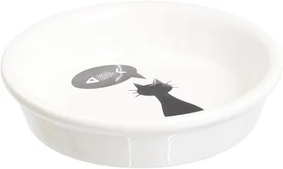 Immagine prodotto di Ciotola per gatti in Vetroceramica, 250 ml, bianca