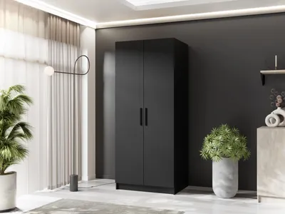 Produktbild von KIER FURNITURE  Drehtürenschrank - Kleiderschrank mit Kleiderstange , - 78x205x52,5 cm