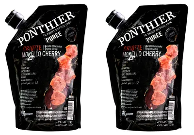 Produktbild von Ponthier KIRSCHEN PÜREE Sauerkirschen-Früchte-Püree 2x 1KG