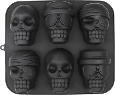 Produktbild von Totenkopf Backform Silikon Halloween 30x25 cm
