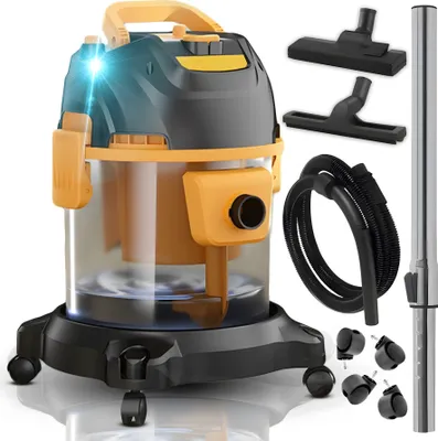 Produktbild von Industriestaubsauger 1400W Nass- & Trockensauger Aschesauger für Kamin & Grill Mehrzwecksauger Wasser-Staubsauger Werkstattsauger Gelb Retoo