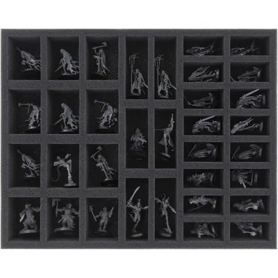 Imagen del producto de Insertos de espuma de 40 mm para Warhammer, con 34 compartimentos