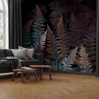 Produktbild von Vlies Fototapete - Ferns in the Woods - Third Variant 200x140 cm Blätter b-A-10152-a-c