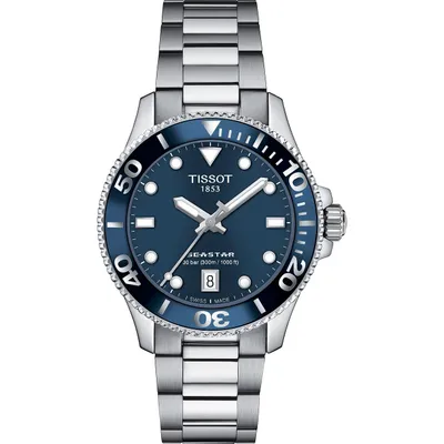 Produktbild von Tissot Seastar 1000 36 mm Schweizer Quarzwerk Blaues Zifferblatt 300 m Wasserdichtigkeit