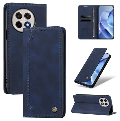 Produktbild von Handyhülle für OnePlus 13R, Leder Wallet Klapphülle mit Standfunktion, Stoßfeste Schutzhülle Dunkelblau