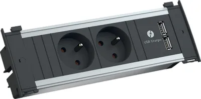 Produktbild von BACHMANN Steckdoseneinheit KAPSA S 2-fach 2x USB 2 m