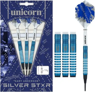 Produktbild von Unicorn Gary Anderson Silver Star 80% Softdarts
