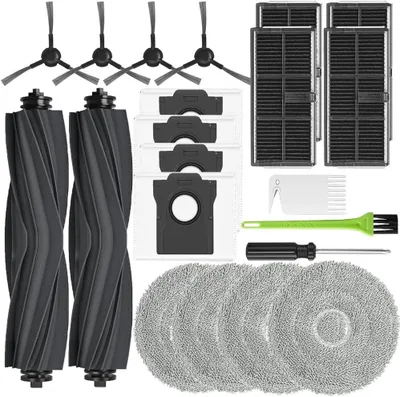 Produktbild von L10s Pro Ultra Heat Ersatzteile für Mova E30 Ultra /Zubehör für Dreame L10s Ultra Gen 2 / L40 Ultra AE Zubehörset mit 4 Staubbeutel, 4 Filter, 2 Hauptbürste, 4 Wischpads, 4 Seitenbürste