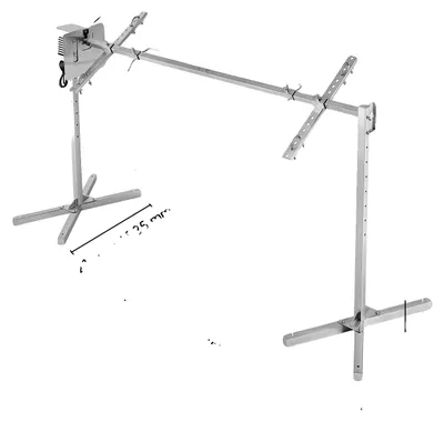 Obrázek produktu pro Gril s rožněm, vysoká nosnost, systém s nastavitelnou výškou, 56 palců, 60 kg