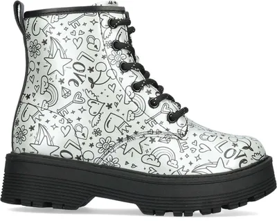 Produktbild von Skechers Gravlen Hi  Veterschoen hoog - Zilverkleur - Maat 29