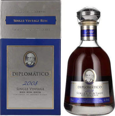 Image de Diplomático Single Vintage Rum 2008 43% Vol. 0,7l en boîte cadeau