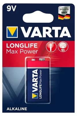 Produktbild von Varta 9V, Einwegbatterie, 9V, Alkali, 9 V, 1 Stück(e), Orange, Rot