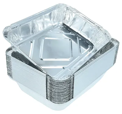Produktbild von vhbw 25x Grillschalen kompatibel mit Traeger Gasgrill - Wiederverwendbare Aluschalen, Hitzebeständig bis 600°C, Aluminium, 22 x 15 x 4 cm
