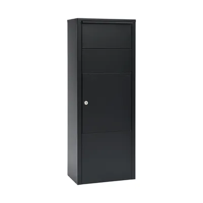 Produktbild von MEFA Paketbriefkasten Hazel 477 schwarz Briefkasten groß 1043x385x230 mm 477100M