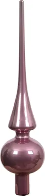 Produktbild von Kaemingk Weihnachtsbaumspitze Altpink glänzend Ø 6 cm 26 cm hoch - Glas