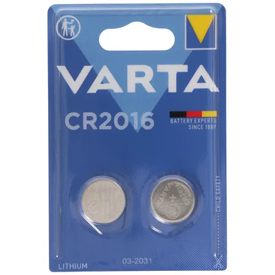 Immagine prodotto di Batteria a bottone VARTA Elettronica CR2016 Litio confezione da 2 pezzi