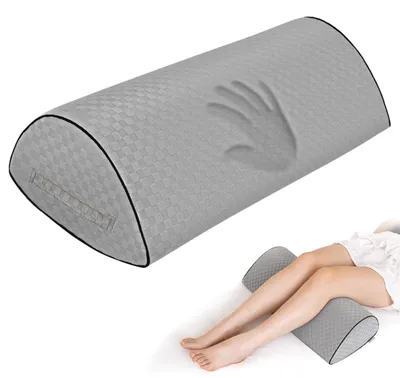 Productafbeelding van Kniekussen Zijslaapkussen - Traagschuim - Grijs - 50 x 45 x 30 cm - Voor in bed