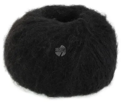Produktbild von Lana Grossa ALPACA AIR II 50 g Leichtes Alpaka-Schlauchgarn mit Baumwollanteil 140 m Farbe 012 - Schwarz