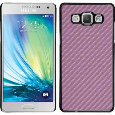 Produktbild von PhoneNatic Case kompatibel mit Samsung Galaxy A7 (A700) - Hülle pink Carbonoptik Hard-case + 2 Schutzfolien