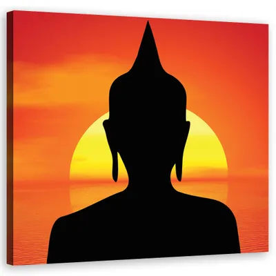 Produktbild von Leinwandbild religiös - orange 30x30 cm Feeby orange wandbild bereit zum aufhängen