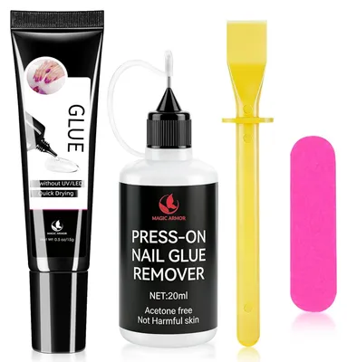 Produktbild von Nagelkleber 15 g, Entferner 20 ml, für künstliche Nägel, ohne UV Lampe