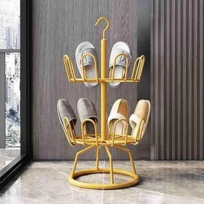 Productafbeelding van Draaiend Schoenenrek - Schoenenboom Organizer - Schoenen Opbergen - 360 Graden Rotatie - 4 Lagen - Zwart