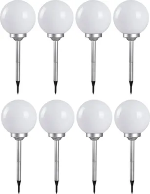 Produktbild von 8er Set LED Solar Steckleuchten, Kugelform, 30 cm, SOLAR