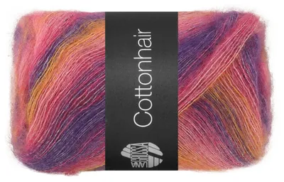 Produktbild von Lana Grossa - Baumwollehair 0114 gelborange pink flieder hellgrau graulila