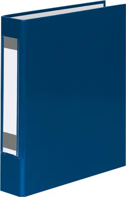 Produktbild von 5x Ringbuch mit Rückenschild / DIN A5 / 2-Ringmechanik / Farbe: blau