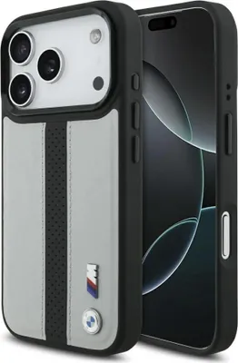 Zdjęcie produktu dla Etui BMW M Perforated Stripe MagSafe do iPhone 17 Pro szary