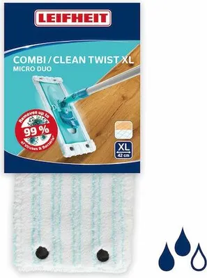 Produktbild von Leifheit Clean Twist micro Duo XL Wischüberzug (52017) Doppelpackung 55156