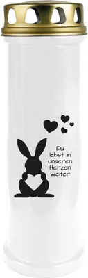 Produktbild von Grabkerze "4er Pack" Gedenkkerze "Haustier" ( ca. 100 Stunden Brenndauer ), mit vers. Motiv
