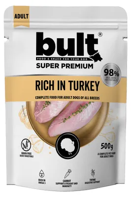 Obrázek produktu pro BULT | Krmivo pro psy - mokré krmivo pro psy s krůtím masem - sáček 500 g - kompletní krmivo pro psy - mokré krmivo pro psy