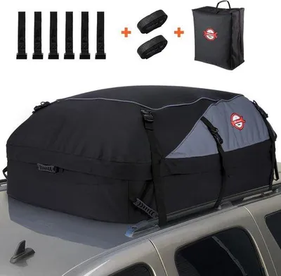 Produktbild von Famanu Dachbox mit Antirutschmatte - Gepäckbox für Autos