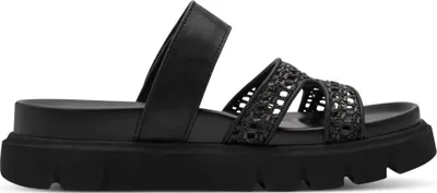 Produktbild von Tamaris Damen Pantolette mit Plateau und Keilabsatz 1-27422-46, Größe:37 EU, Farbe:Schwarz