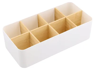 Produktbild von Bambus-Schreibtischorganizer mit 8 Fächern für Zuhause und Büro