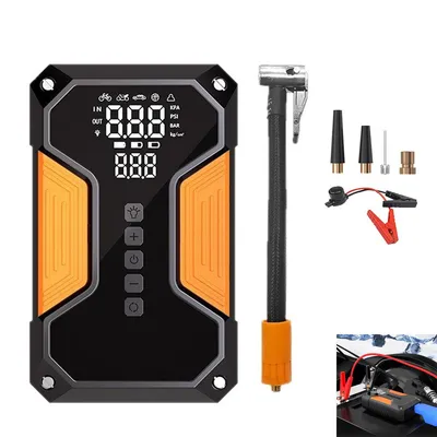 Produktbild von Auto-Starthilfe mit integrierter Luftpumpe, 8000mAh Powerbank & 150PSI Kompressor – ideal für Notfälle unterwegs