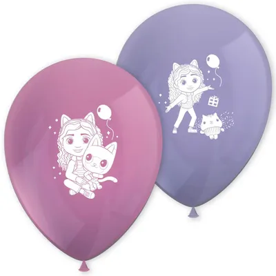 Productafbeelding van Latexballonnen, Kattenhuis Gabi, 28 cm, 8 stuks.