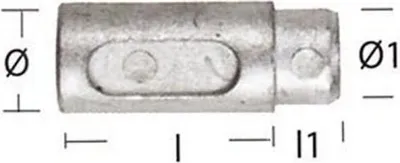 Produktbild von Tecnoseal Lombardini Ten02350 Anode Silber Silber One Size