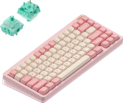 Obrázok produktu pre Nuphy Halo75 v2 Bezdrôtová mechanická klávesnica QMK/VIA, QWERTY US, Bluetooth / 2,4 GHz - Sakura Fizz Mint