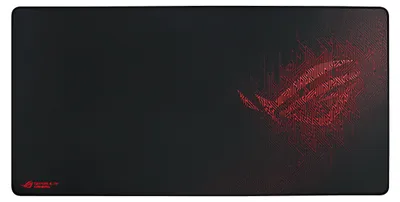 Produktbild von ASUS ROG Sheath, Schwarz, Rot, Abbildung, Tuch, Gummi, Anti-Rutsch-Basis, Gaming-Mauspad