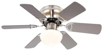 Produktbild von LED Deckenventilator, Nickel matt, Glas, D 76 cm