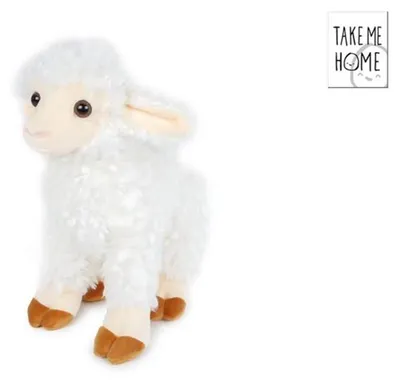 Image de GIRST Mouton en peluche debout Enfants Doudou blanc