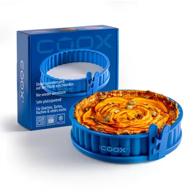 Quicheform mit Porzellanplatte 18 cm, blau, antihaftbeschichtet