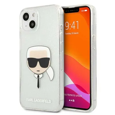 Image de Karl Lagerfeld Klhcp13Skhtugls Iphone 13Mini 5,4 Srebrny/Silver Hardcase Glitter Karl`s Head