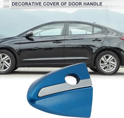 Image de Cache De Cylindre De Serrure De Poignée De Porte Avant Gauche Pour Toyota Corolla 2014-2018 Abs Bleu 1 Pièce