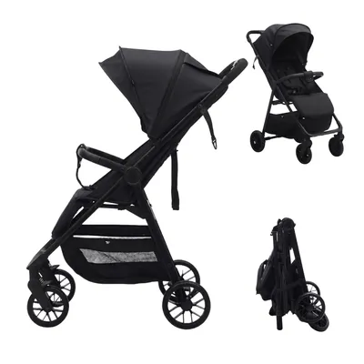 Produktbild von Bebies First Buggy MIO Reisebuggy klappbar, leichter Kinderbuggy ab 6 Monaten, 5-fach verstellbar, Schwarz