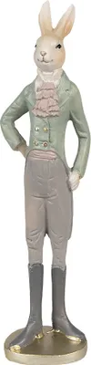 Obrázek produktu pro Clayre & Eef Rabbit figurka 40 cm béžová zelená Polyresin